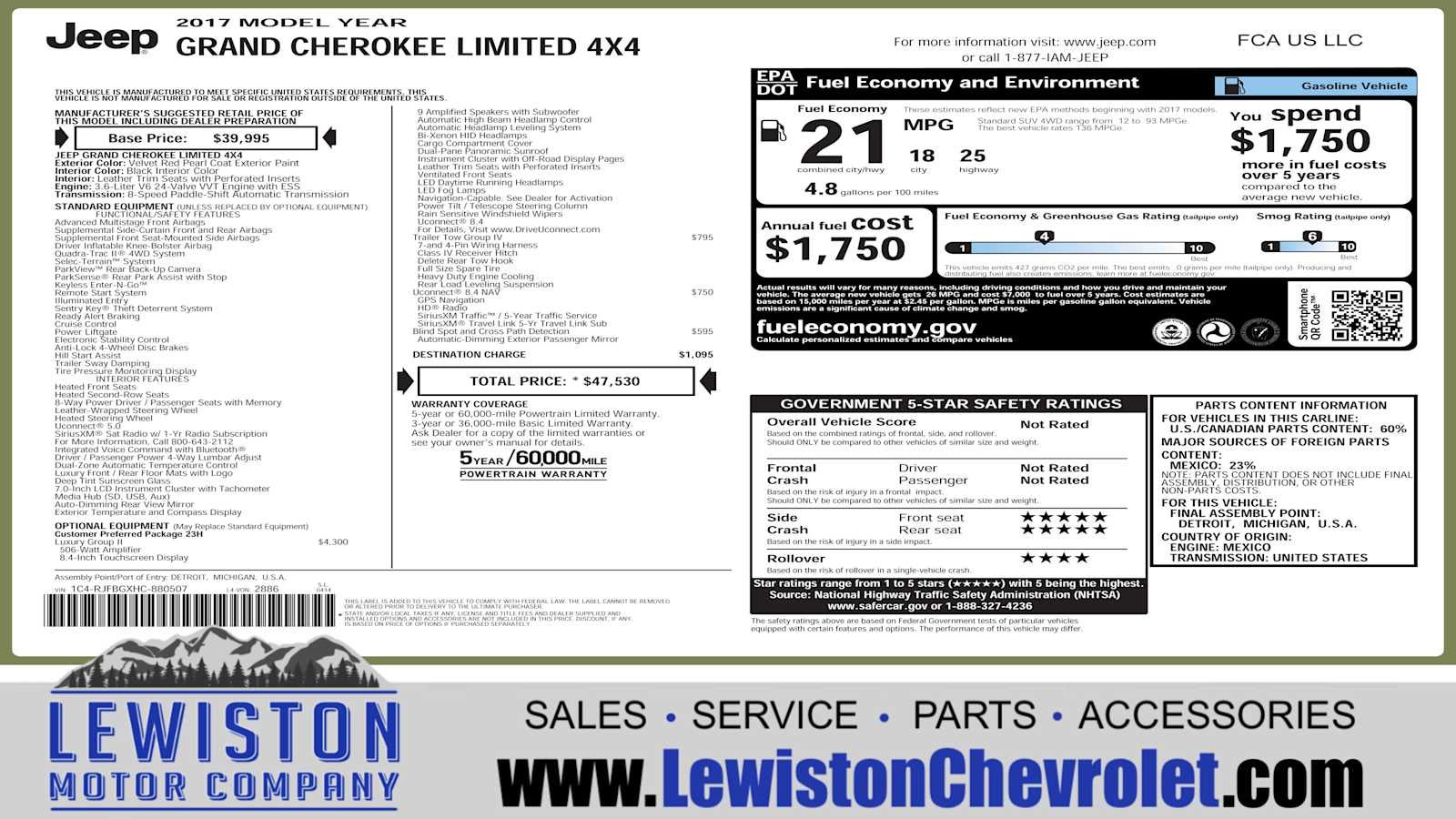 2017 Jeep Grand Cherokee Limited 4x4