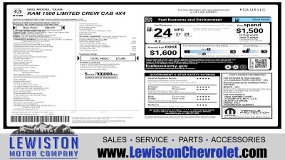 2022 RAM 1500 Limited Crew Cab 4x4 5'7" Box