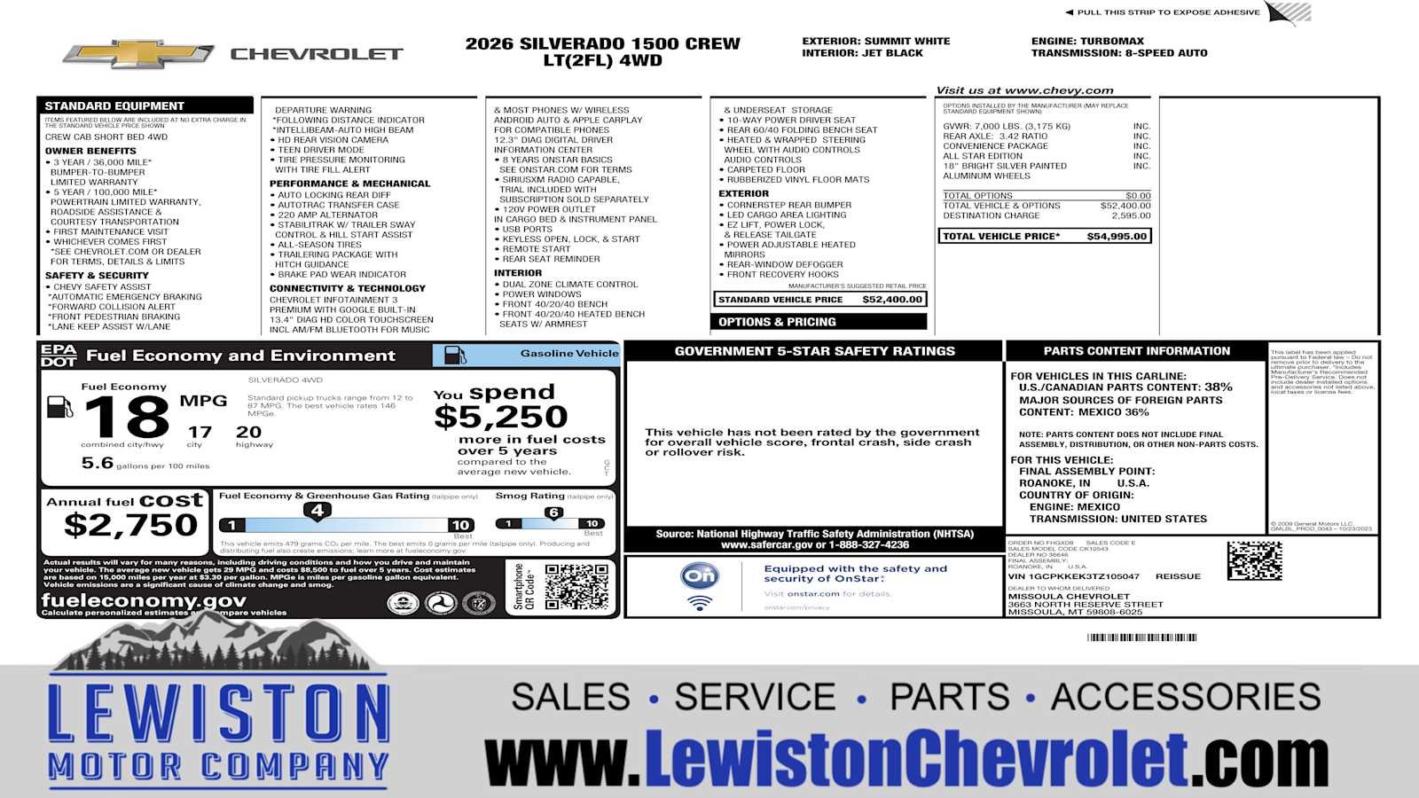 2026 Chevrolet Silverado 1500 LT (2FL)