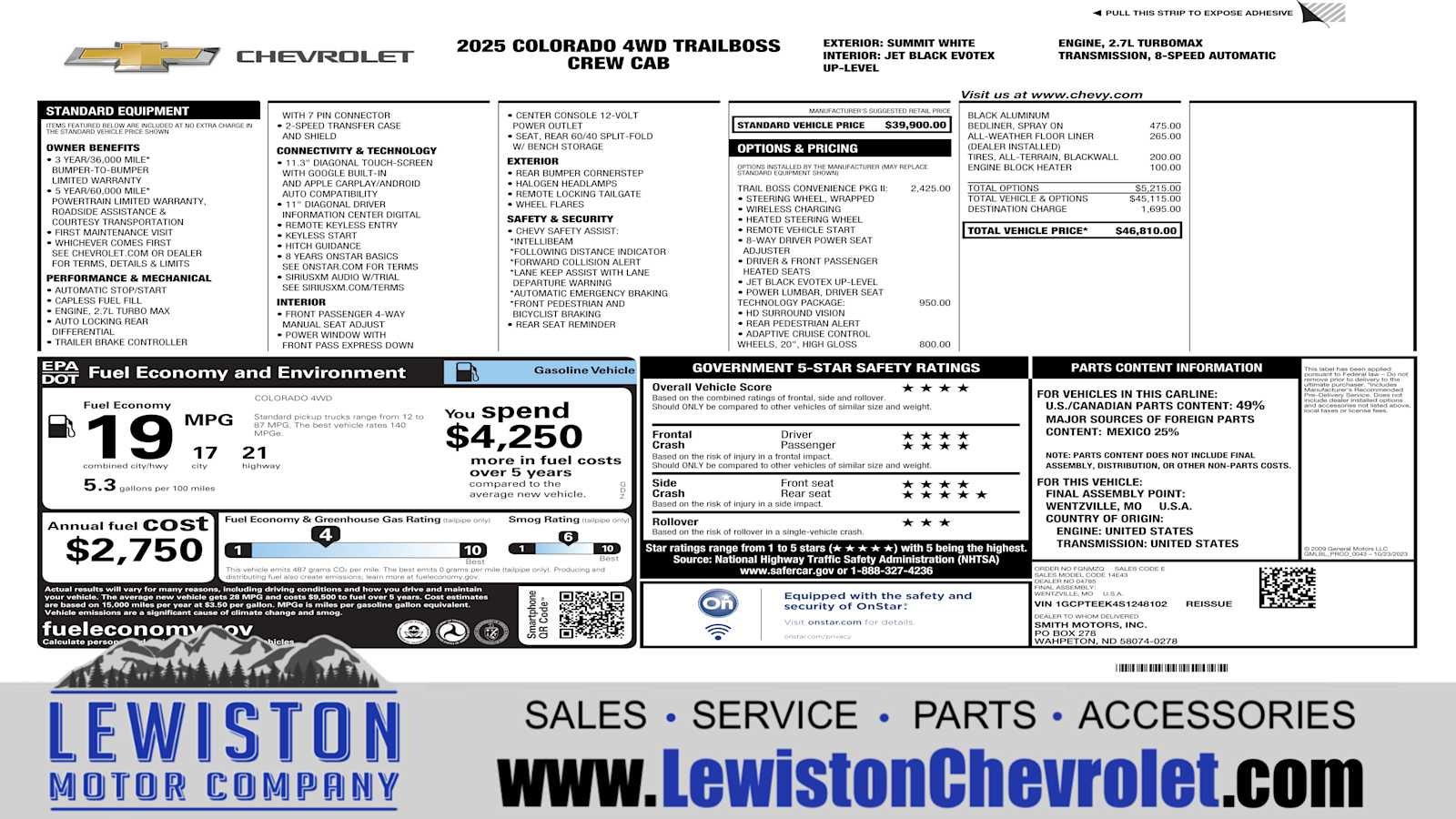 2025 Chevrolet Colorado Trail Boss