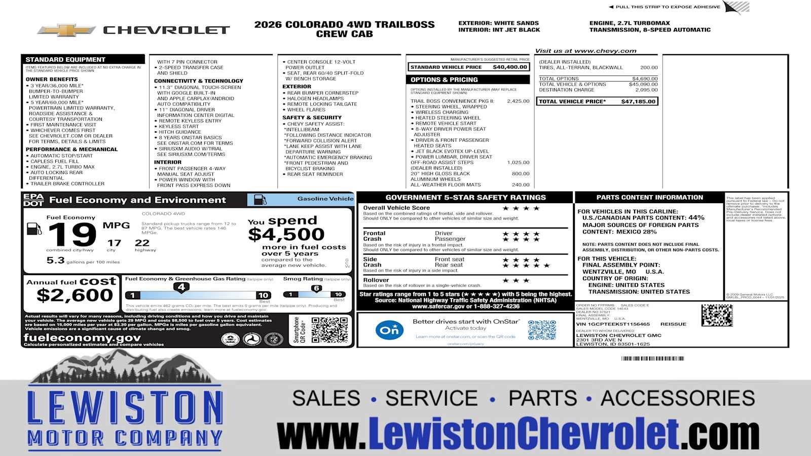 2026 Chevrolet Colorado Trail Boss