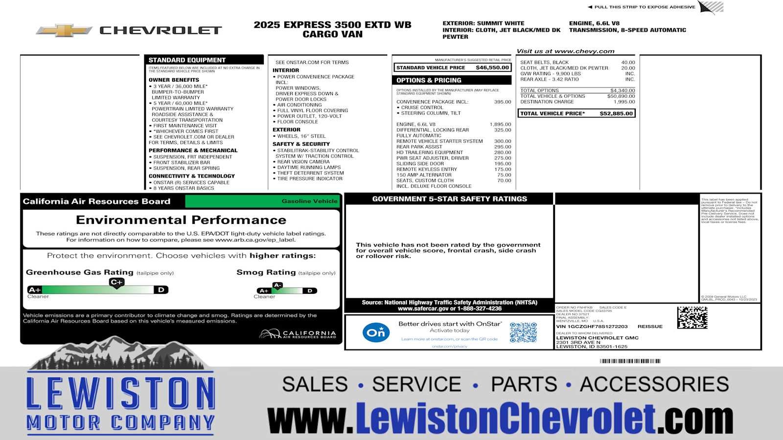 2025 Chevrolet Express Cargo 3500 WT