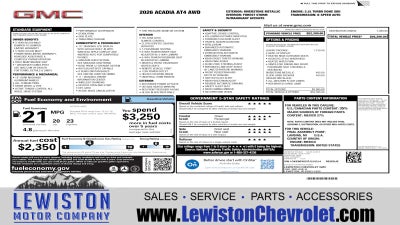 2026 GMC Acadia AT4
