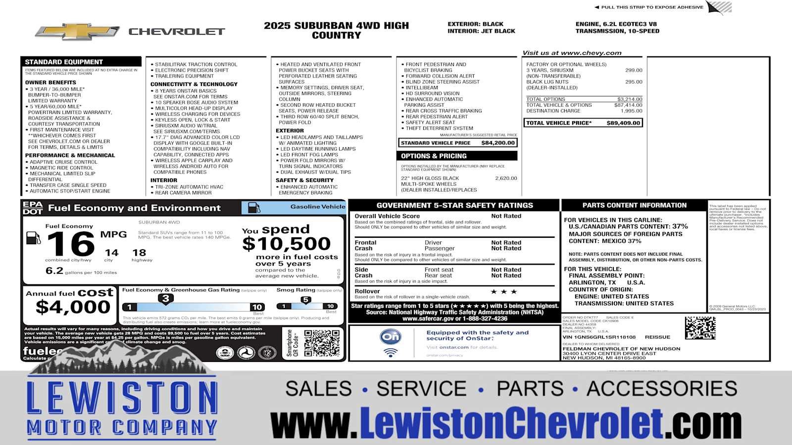 2025 Chevrolet Suburban High Country