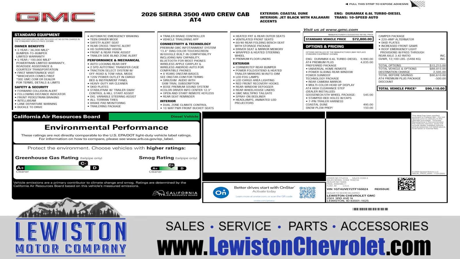 2026 GMC Sierra 3500 HD AT4