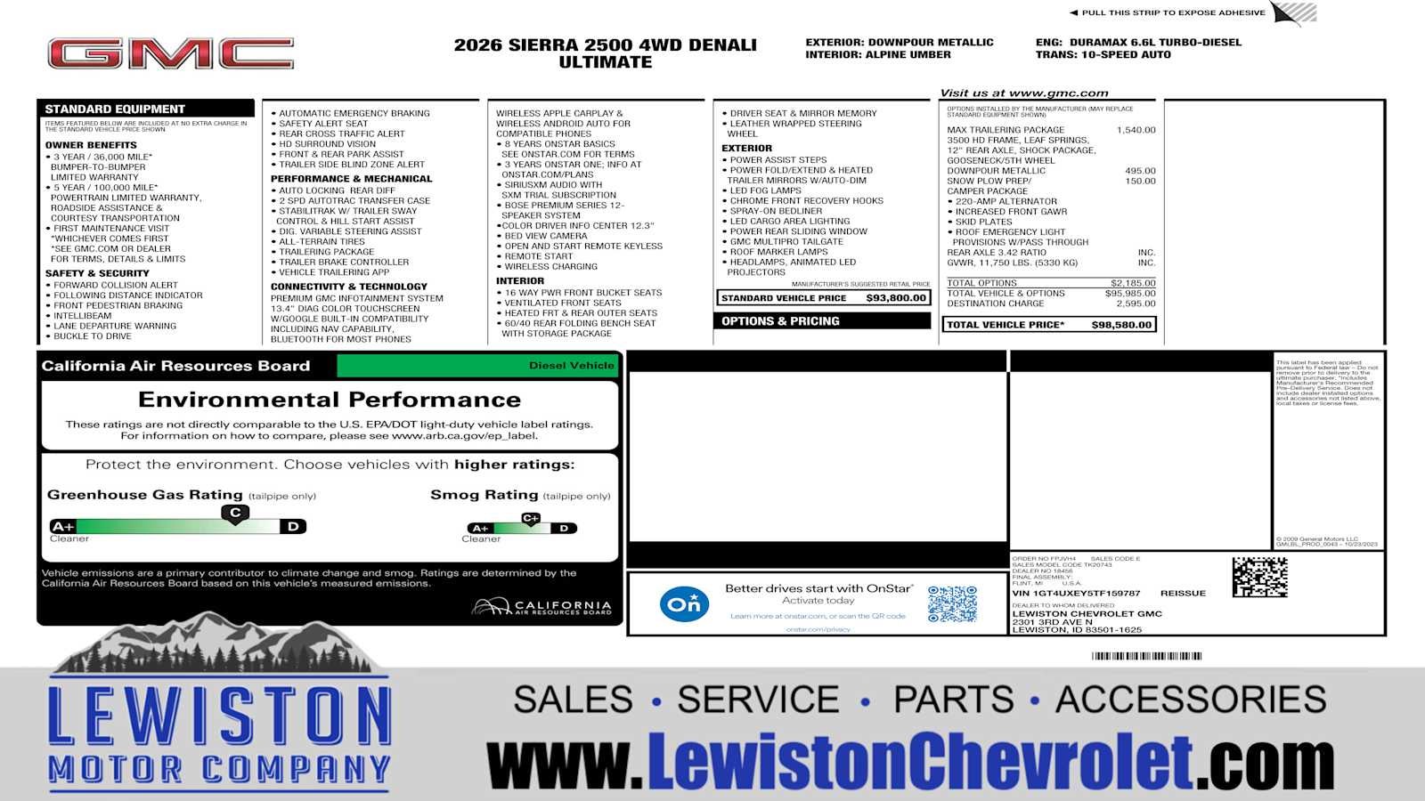 2026 GMC Sierra 2500 HD Denali Ultimate