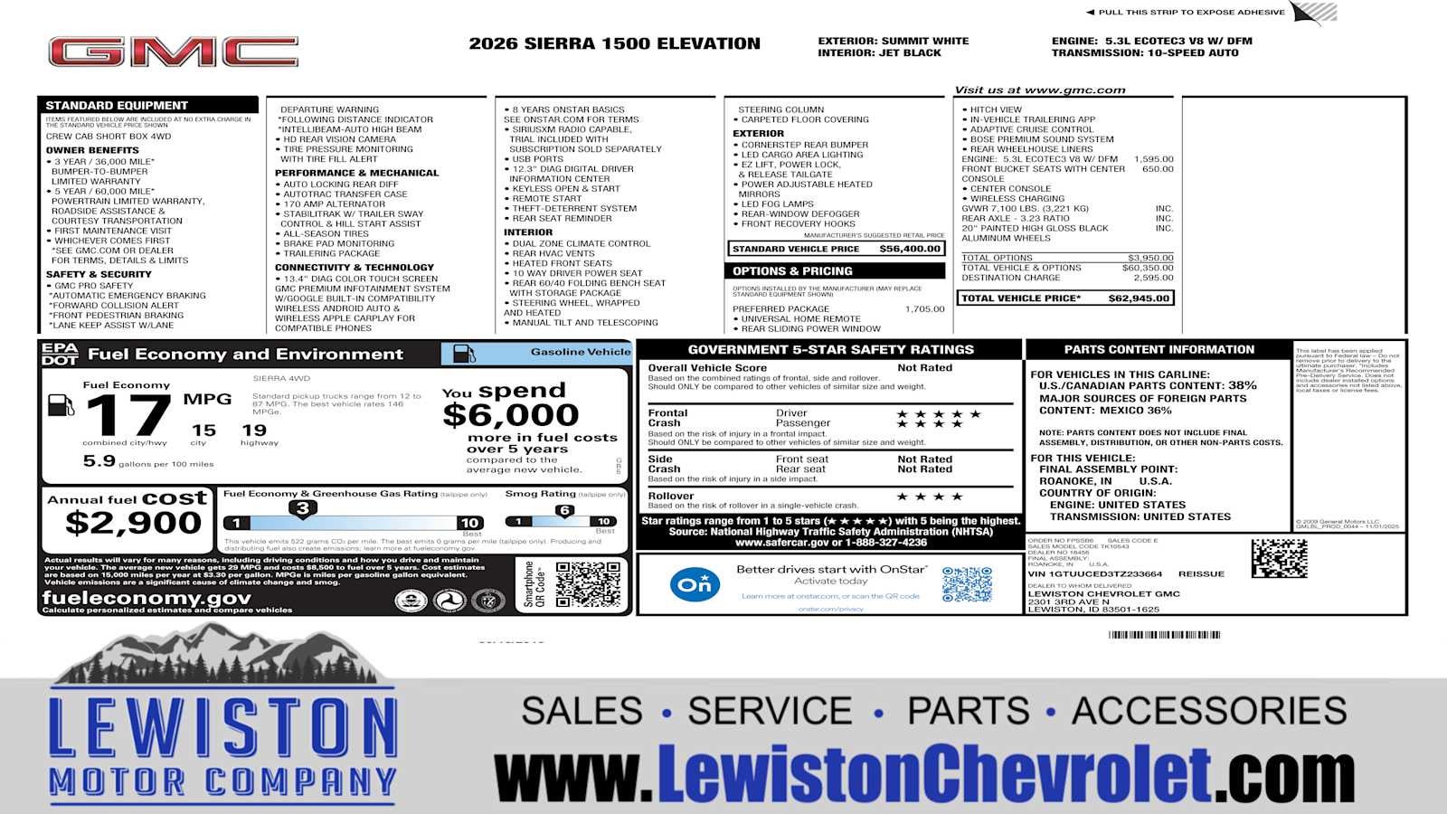 2026 GMC Sierra 1500 Elevation