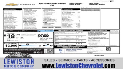 2025 Chevrolet Silverado 1500 WT