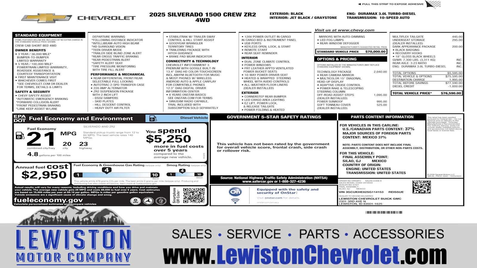 2025 Chevrolet Silverado 1500 ZR2