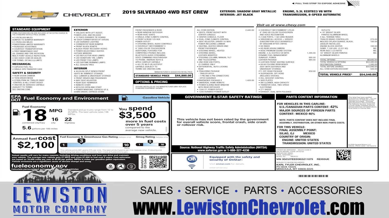 2019 Chevrolet Silverado 1500 RST