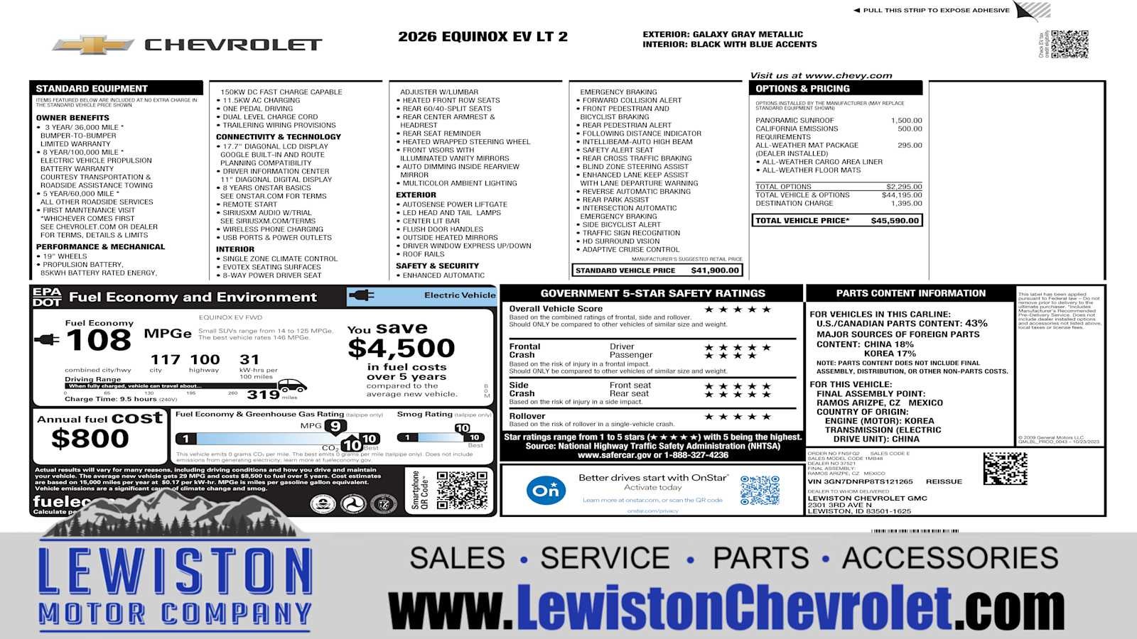 2026 Chevrolet Equinox EV LT