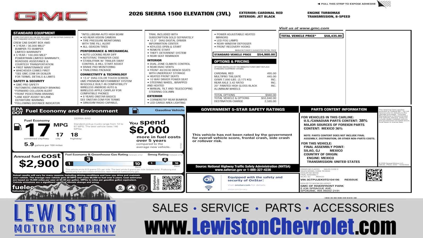 2026 GMC Sierra 1500 Elevation