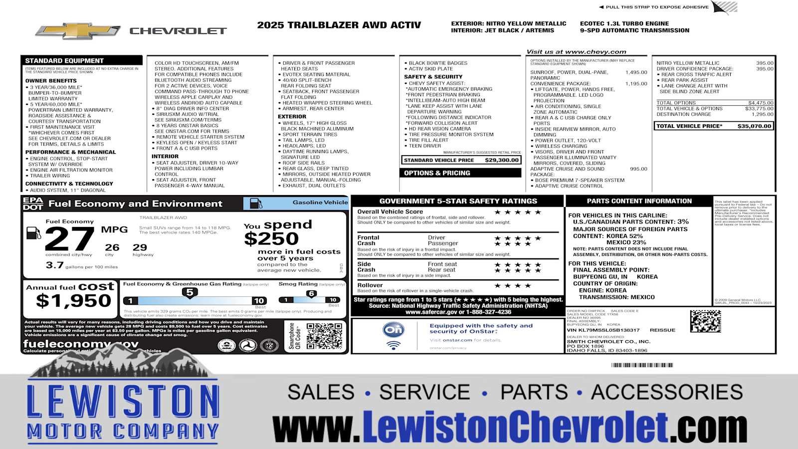 2025 Chevrolet Trailblazer ACTIV