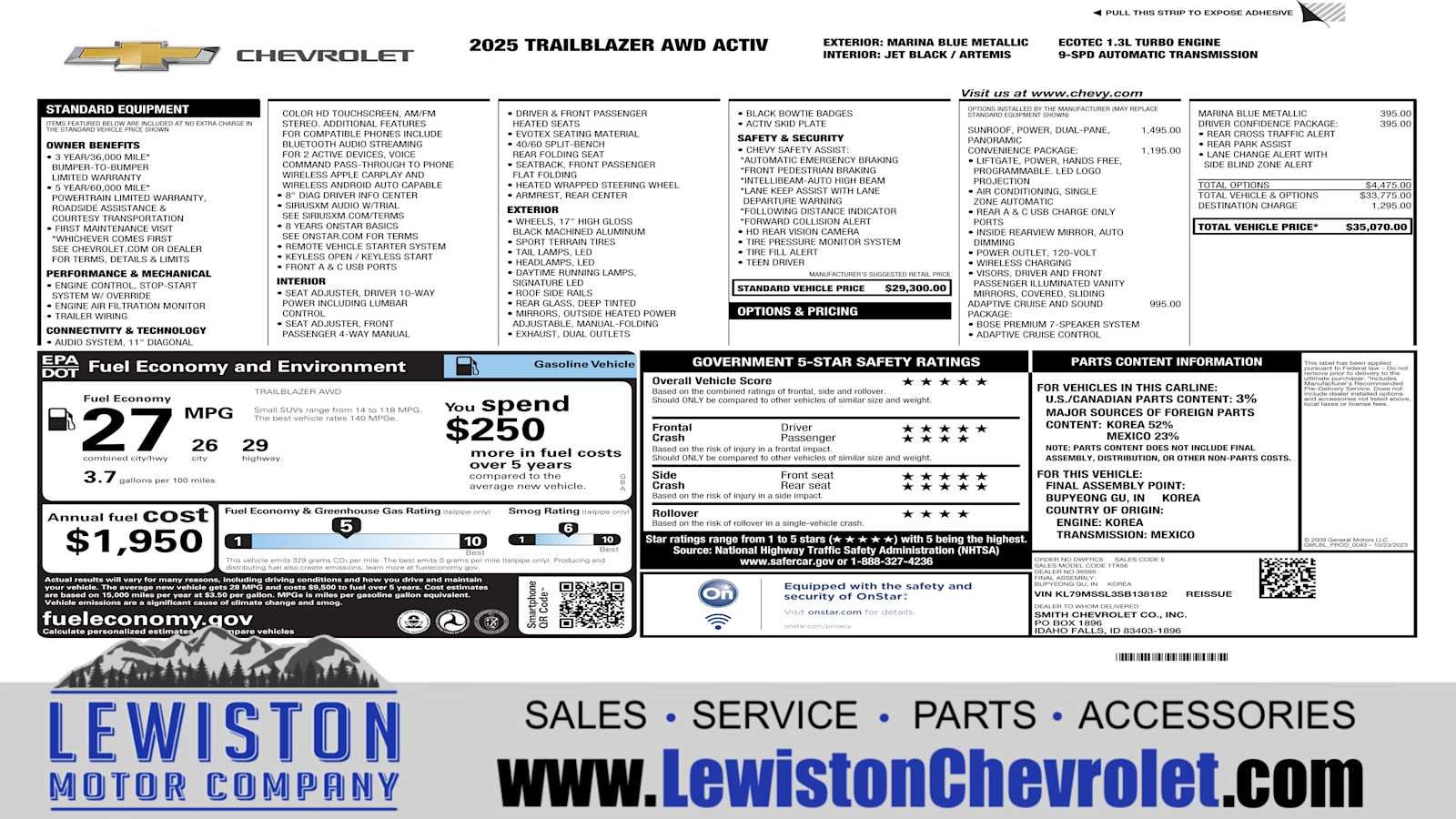 2025 Chevrolet Trailblazer ACTIV