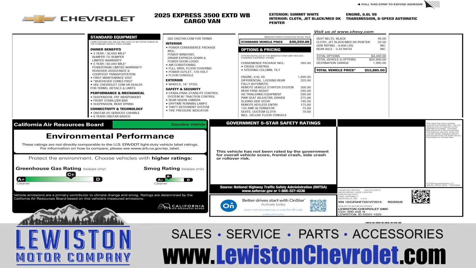 2025 Chevrolet Express Cargo WT
